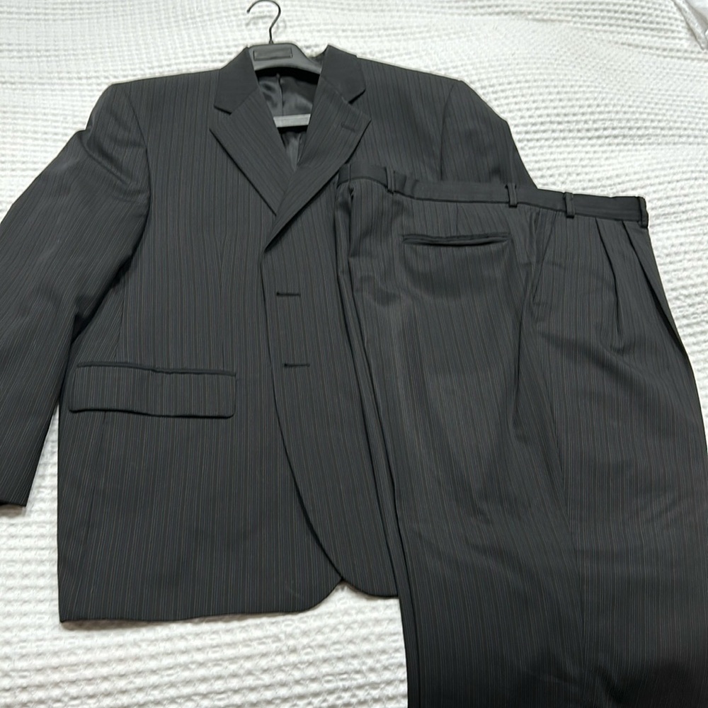 Ralph Lauren men’s black (pinstripes of different colors) suit